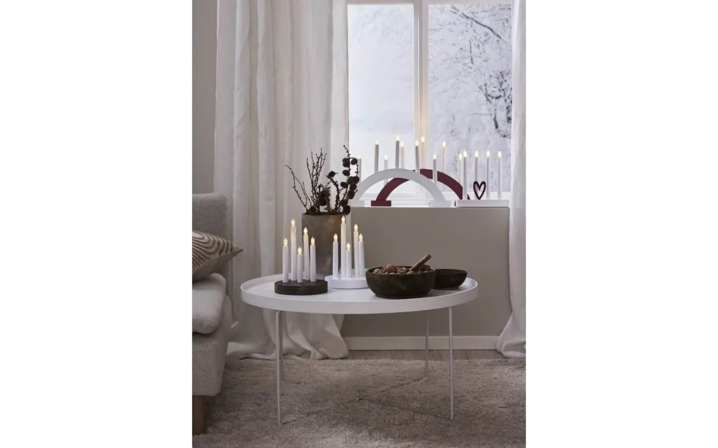 Star Trading Doris Batteridriven Adventsljusstake 24cm LED Vit* Batteridrivna Adventsljusstakar|Visa Alla Adventsljusstakar