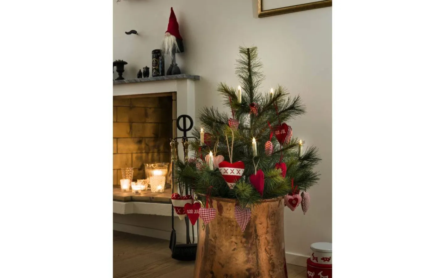 Konstsmide Dorma Batteridriven Julgransbelysning 8cm 10L LED m. Fjärr. Startset Inomhus* Klassisk Julgransbelysning