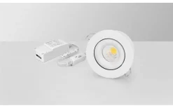 Malmbergs Downlight MD-70 NXT CCT, 630 lm, 2700/3000/4000K, 230V, IP44* Downlights, Spotlight