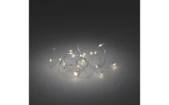 Konstsmide Drops Batteridriven Ljusslinga 3,9m Silver Varmvit* Batterislingor Inomhus