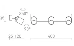 Badrumslampor Vägg<Rendl Dublin III Vägglampa 40cm Krom GU10 IP44