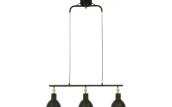 Aneta Dublin Taklampa 76cm Svart/Matt Mässing* Avlånga Taklampor