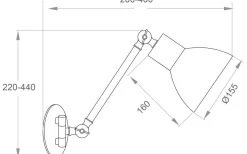 Aneta Dublin Vägglampa Svart/Mässing* Kök & Matplats|Läslampor