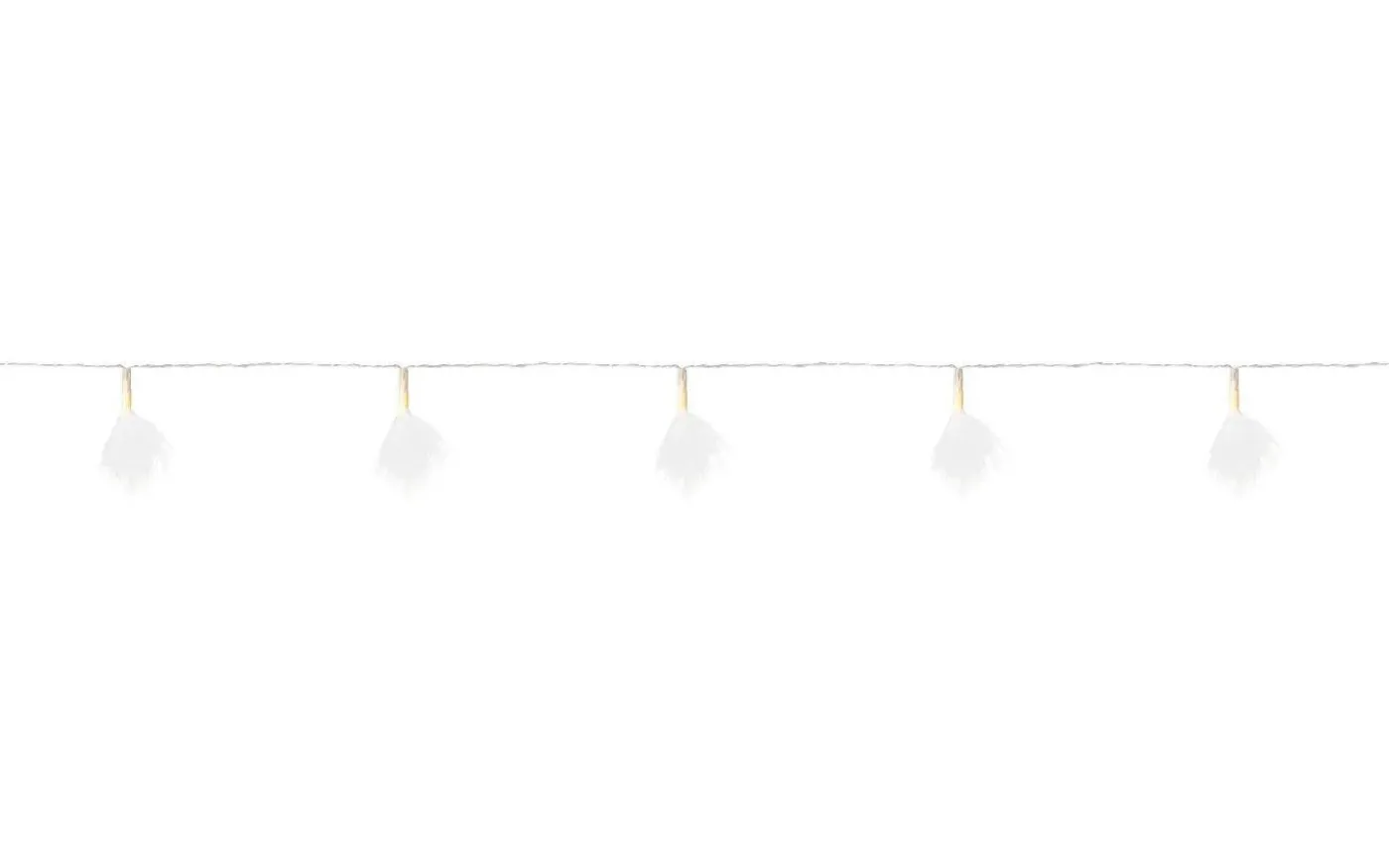 Dun Batteridriven Ljusslinga Fjädrar LED Vit