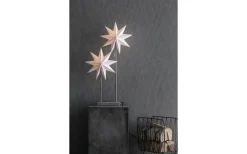 Duva Dubbel Julstjärna 80cm Grå/Vit