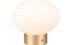 Uppladdningsbara Lampor Inomhus|Bordslampor<Reality Earl Bordslampa LED matt mässing/vit uppladdningsbar