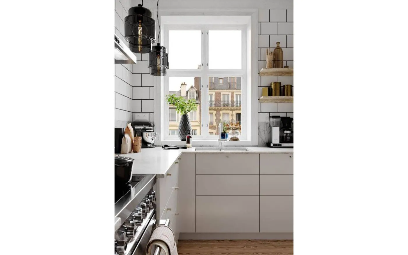 Ebbot Fönsterlampa Ø20cm Rökgrå