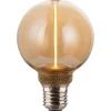 Dekorativa Ljuskällor E27<PR Home Edge LED E27 Glob 80mm Amber 1800K 65lm 2W(10W)