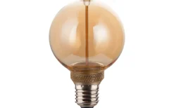 Dekorativa Ljuskällor E27<PR Home Edge LED E27 Glob 80mm Amber 1800K 65lm 2W(10W)