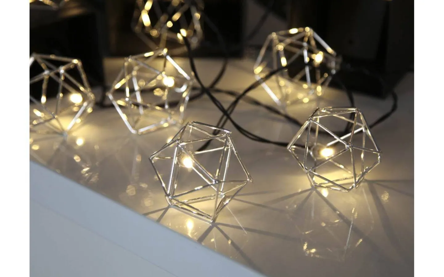 Julpynt Inomhus|Partyslingor Inomhus 230V<Star Trading Edge Ljusslinga 2,3m Krom Inomhus