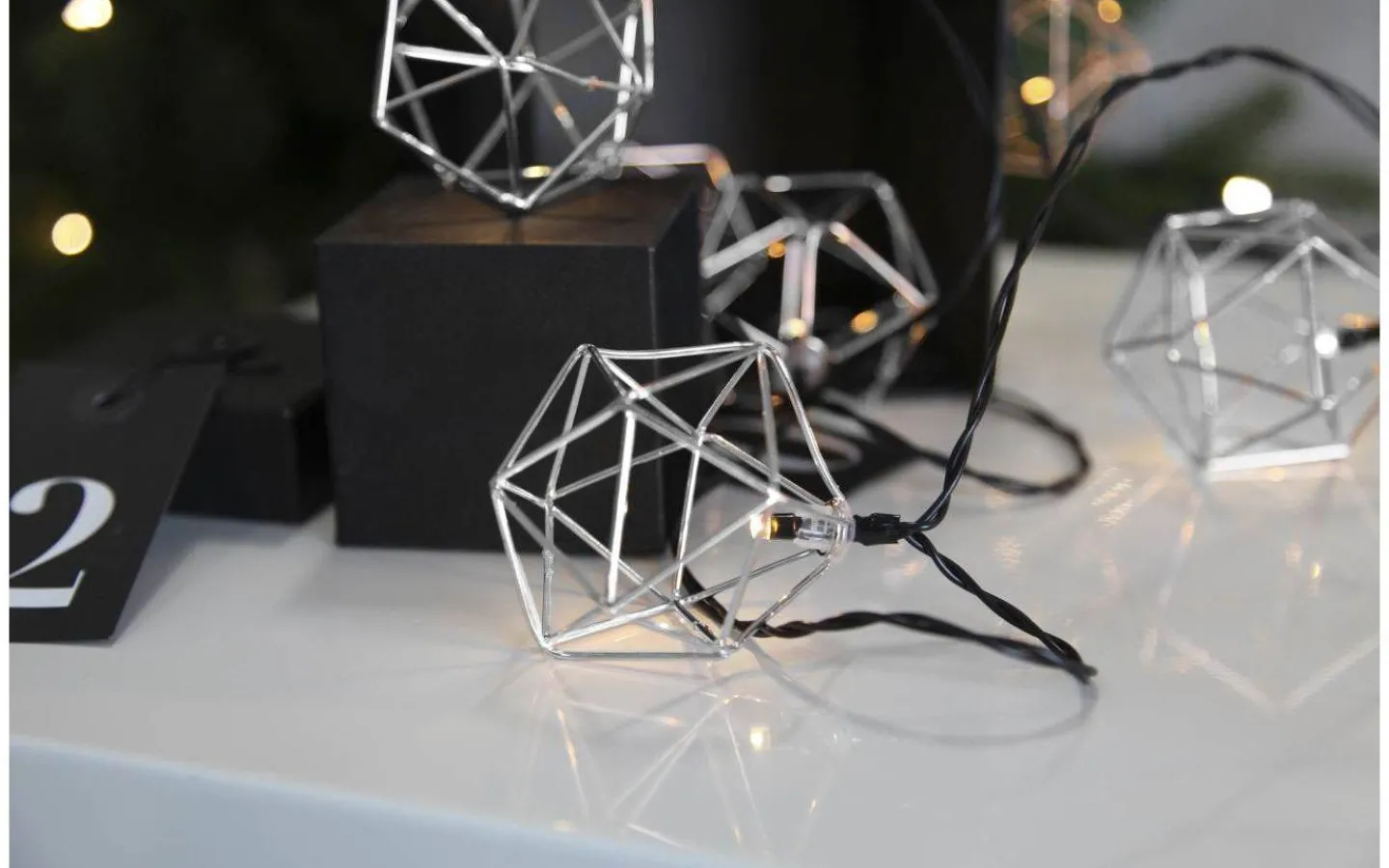 Julpynt Inomhus|Partyslingor Inomhus 230V<Star Trading Edge Ljusslinga 2,3m Krom Inomhus