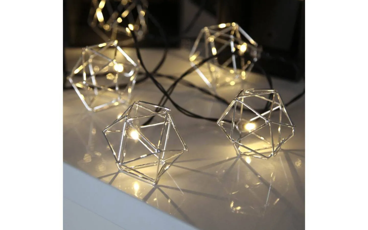 Julpynt Inomhus|Partyslingor Inomhus 230V<Star Trading Edge Ljusslinga 2,3m Krom Inomhus