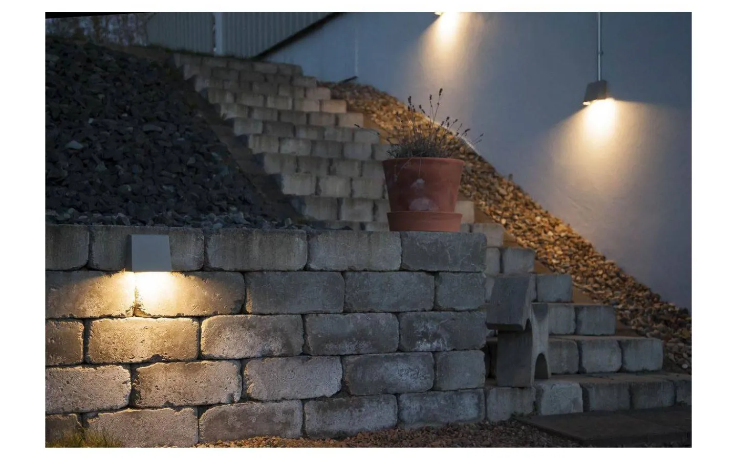 Hidealite Edge Vägglampa LED 3000K 4W Grå IP65* Upp Eller Nedljus Lampor