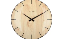 NeXtime Edge Wood Dome Väggklocka Ø35cm Ljusbrun* Väggklockor