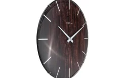 Edge Wood Dome Väggklocka Ø35cm Mörkbrun
