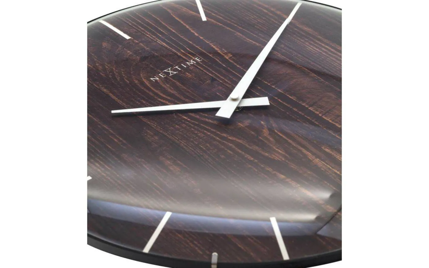 Edge Wood Dome Väggklocka Ø35cm Mörkbrun