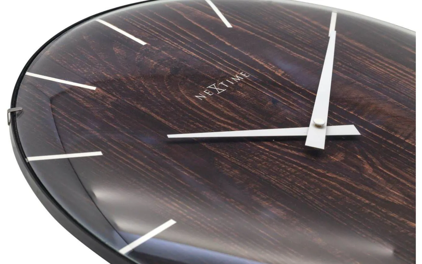 Edge Wood Dome Väggklocka Ø35cm Mörkbrun