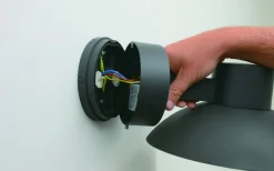 Utomhusarmaturer, Stolpar|Vägglampor Utomhus<Malmbergs Edsvik Väggarmatur Mörkgrå IP54