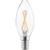 Malmbergs Effektiv filament LED-lampa, kron, klar, 2,2W, E14, 230V, MB* Ljuskällor