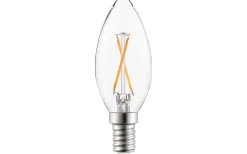 Malmbergs Effektiv filament LED-lampa, kron, klar, 2,2W, E14, 230V, MB* Ljuskällor