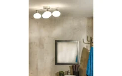 Aneta Elba Plafond 60cm Krom/Opalvit IP44* Badrumslampor Tak|Plafonder