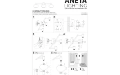 Elba Vägglampa Krom/Opalvit IP44