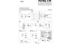 Badrumslampor Vägg<Aneta Elba Vägglampa Matt Mässing/Opalvit IP44