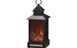 Konstsmide Eldstad Batteridriven Merry Christmas 32cm Svart IP44* Batteri Julpynt Utomhus