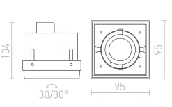 Rendl Electra Infälld Spotlight Svart* Spotlights Med Utbytbar Ljuskälla