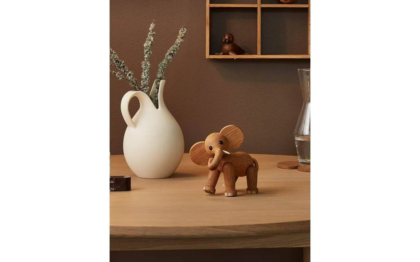 Spring Copenhagen Elefant Ollie Trädekoration 15cm Ek/Lönn* Trädekorationer