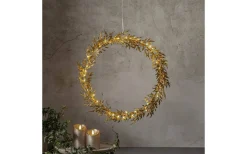 Kransar|Batteri Julpynt Inomhus<Star Trading Elegant Batteridriven Krans 44cm Mässing/Guld