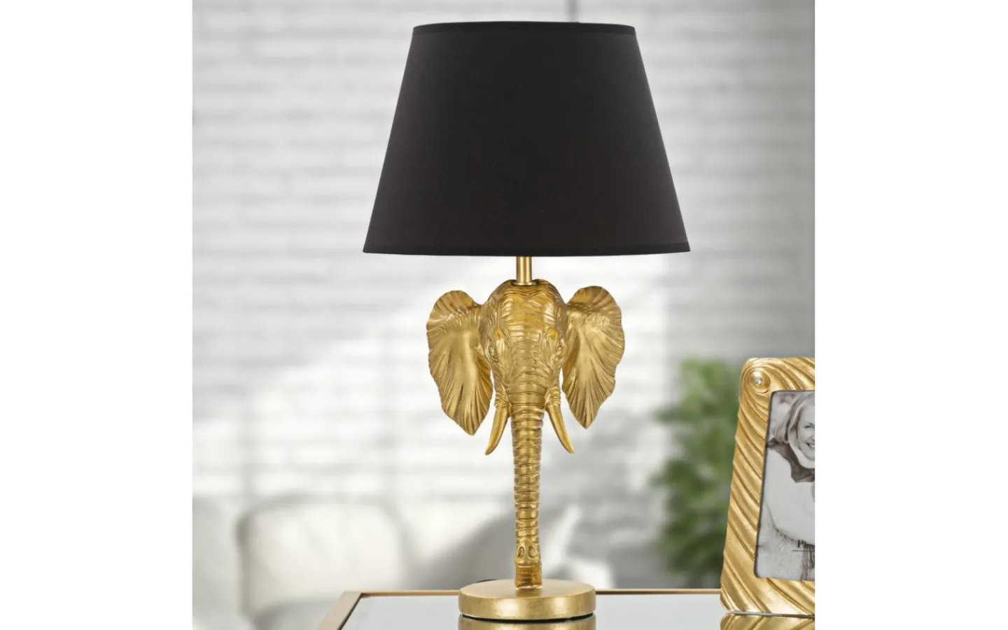Mauro Ferretti Elephant Bordslampa Elefant 59cm Guld/Svart* Bordslampor