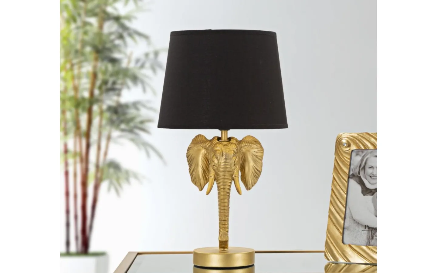Mauro Ferretti Elephant Bordslampa Elefant 43cm Guld/Svart* Bordslampor