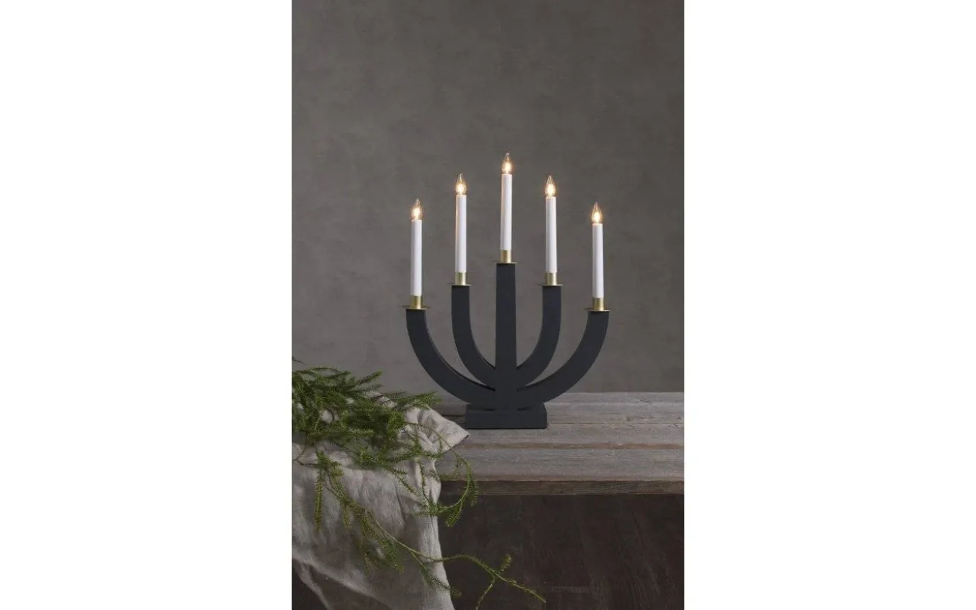 Eli Adventsljusstake Mörkgrå 47cm