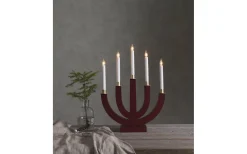 Star Trading Eli Adventsljusstake Röd 47cm* Visa Alla Adventsljusstakar|Adventsljusstakar 31-60 Cm