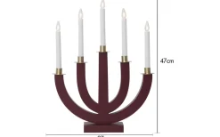 Star Trading Eli Adventsljusstake Röd 47cm* Visa Alla Adventsljusstakar|Adventsljusstakar 31-60 Cm