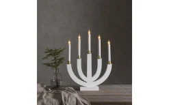 Star Trading Eli Adventsljusstake Vit 47cm* Visa Alla Adventsljusstakar|Adventsljusstakar 31-60 Cm