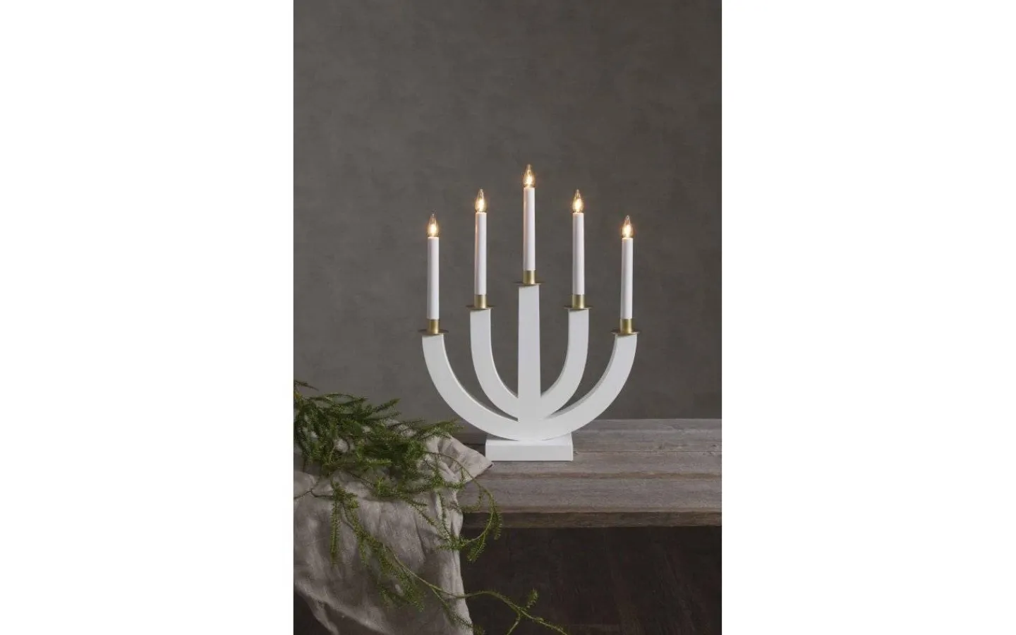 Star Trading Eli Adventsljusstake Vit 47cm* Visa Alla Adventsljusstakar|Adventsljusstakar 31-60 Cm