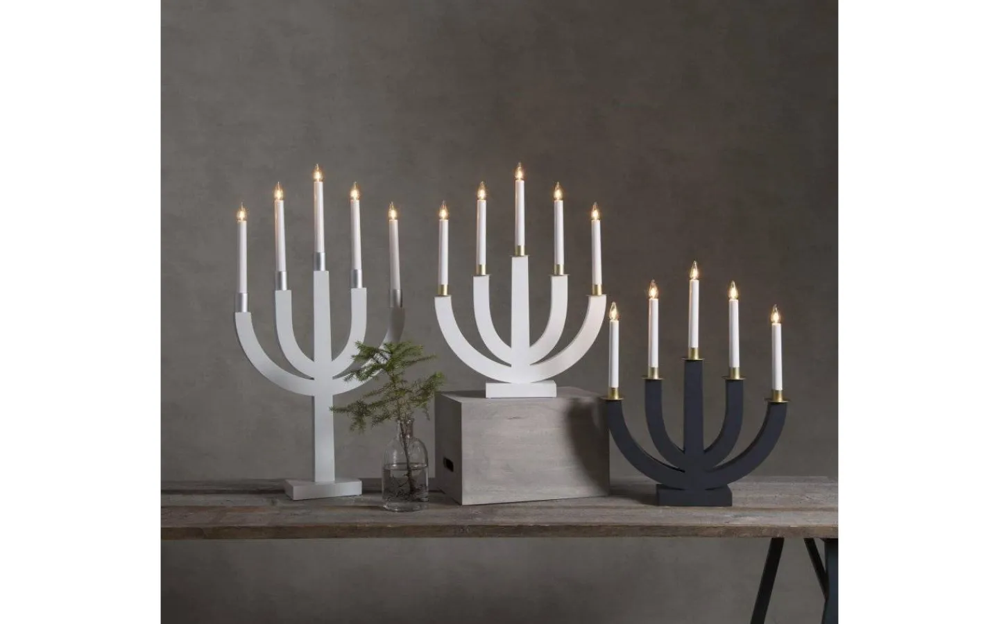 Star Trading Eli Adventsljusstake Vit 47cm* Visa Alla Adventsljusstakar|Adventsljusstakar 31-60 Cm