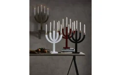 Visa Alla Adventsljusstakar|Adventsljusstakar 61-120 Cm<Star Trading Elias Adventsljusstake Vit/Mässing 67cm