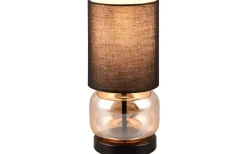 Bordslampor<Trio Lighting Elio Bordslampa E27 matt svart/bärnstensfärgad