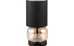 Bordslampor<Trio Lighting Elio Bordslampa E27 matt svart/bärnstensfärgad