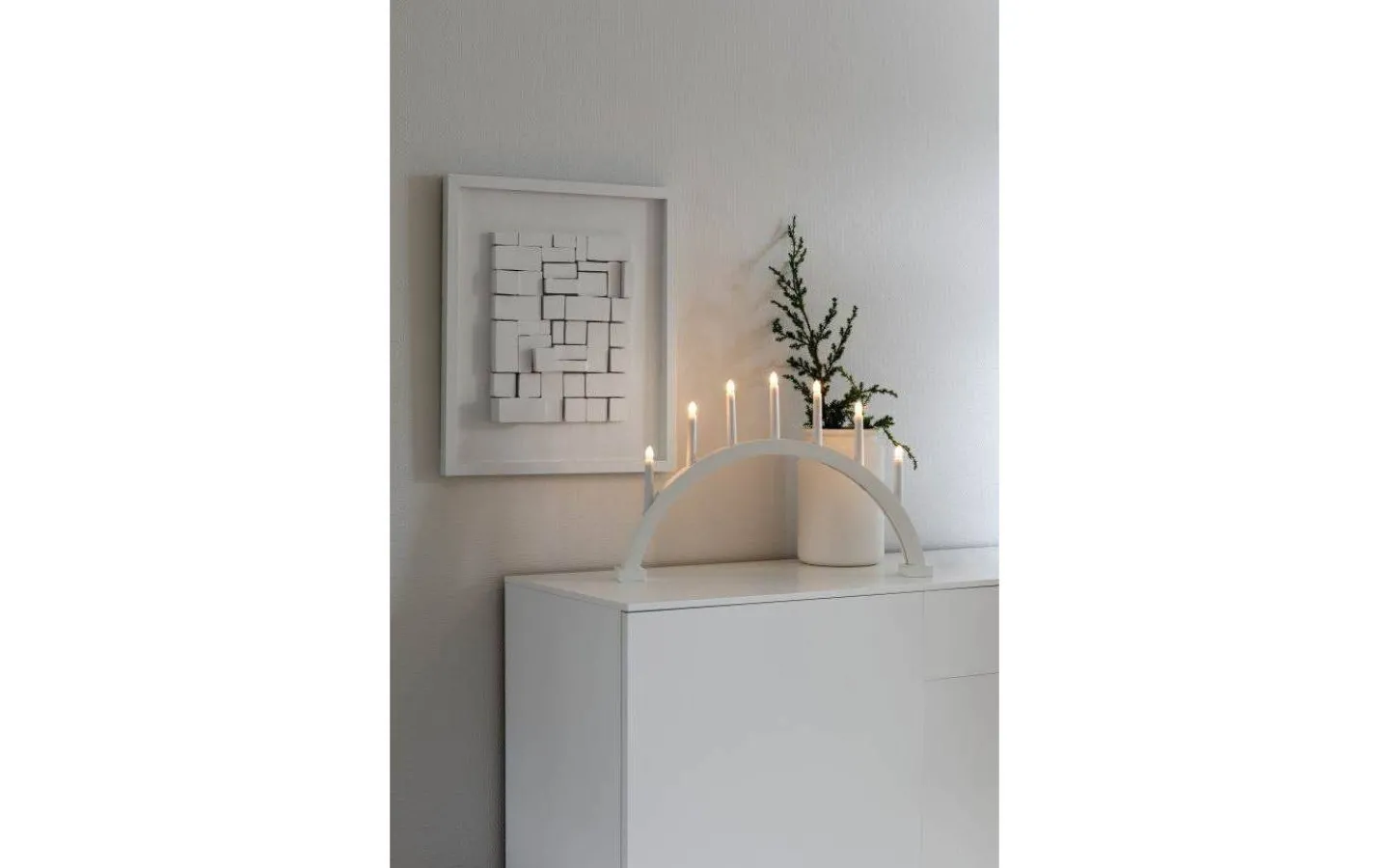 Konstsmide Eliza Adventsljusstake 7L 39cm Vit* Visa Alla Adventsljusstakar|Adventsljusstakar 31-60 Cm