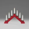 Konstsmide Elli Adventsljusstake 7L 28cm Röd* Visa Alla Adventsljusstakar|Adventsljusstakar 0-30 Cm