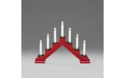 Konstsmide Elli Adventsljusstake 7L 28cm Röd* Visa Alla Adventsljusstakar|Adventsljusstakar 0-30 Cm