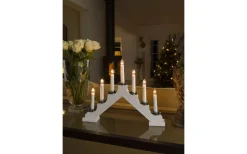 Elli Adventsljusstake 7L 28cm Vit