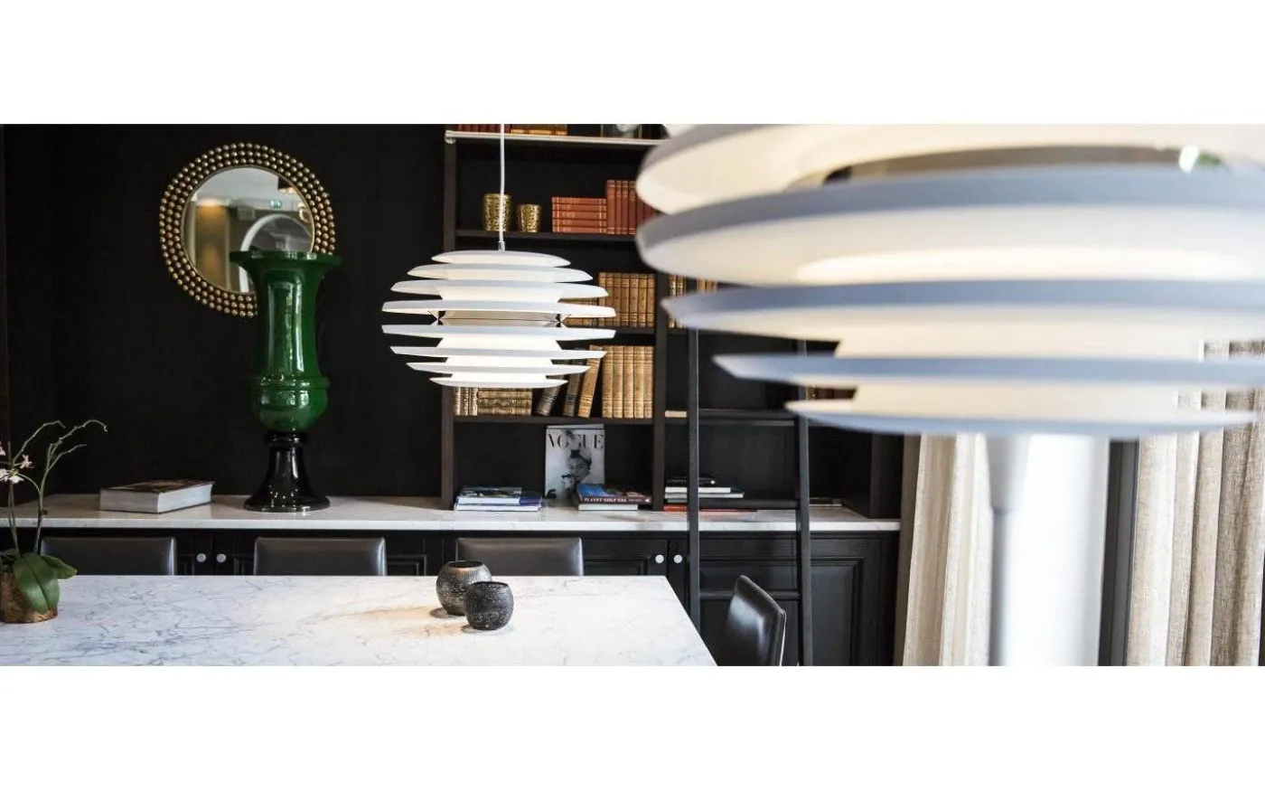 Ellipse Taklampa 50cm Vit/Mässing