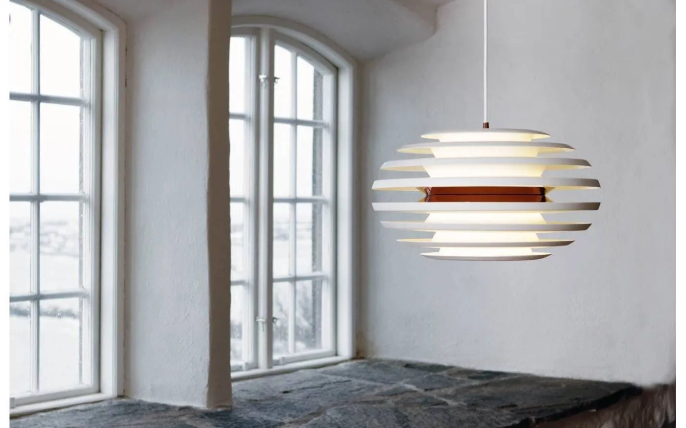 Ellipse Taklampa 50cm Vit/Mässing