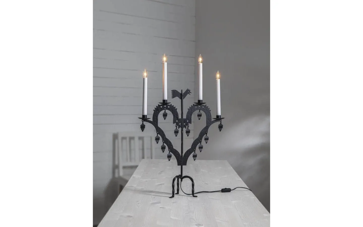 Visa Alla Adventsljusstakar|Adventsljusstakar 61-120 Cm<Star Trading El-Tupp Ljusstake LED 62cm Svart