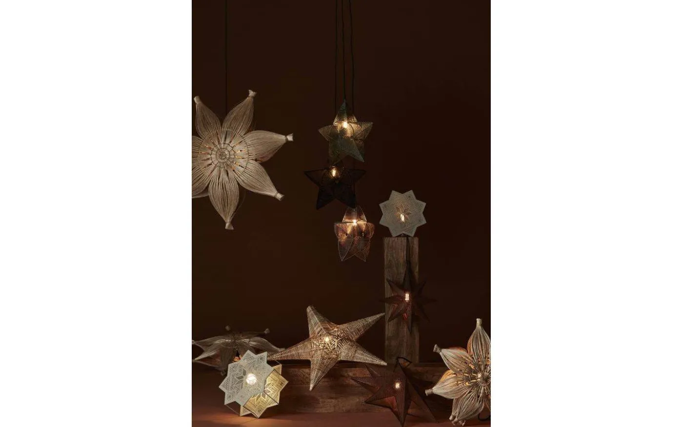 Elvira Julstjärna 28cm Beige